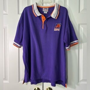 NBA Phoenix Suns Vintage Polo Shirt Purple Cotton Men’s Size XL